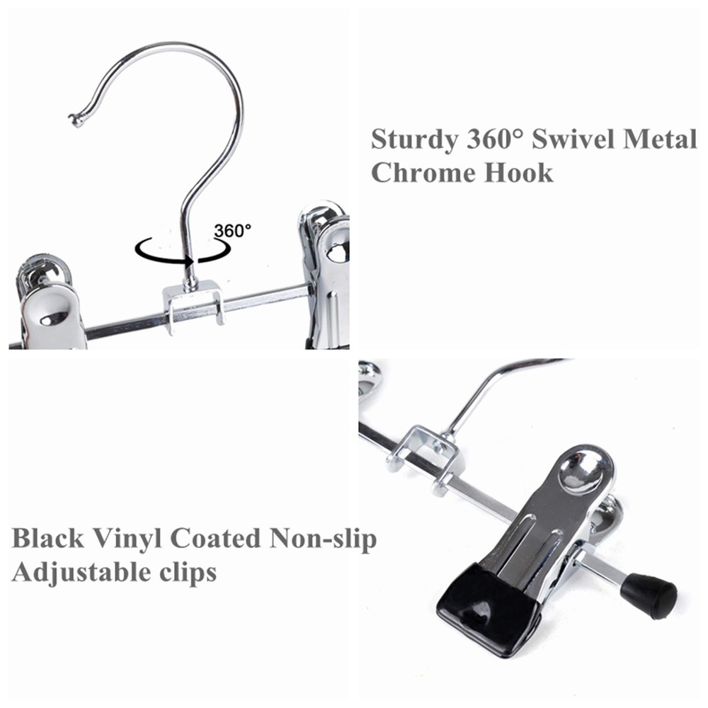 20 Pack 6" Metal Boots Hangers with 2 Adjustable Clips, Portable Multifunctio...