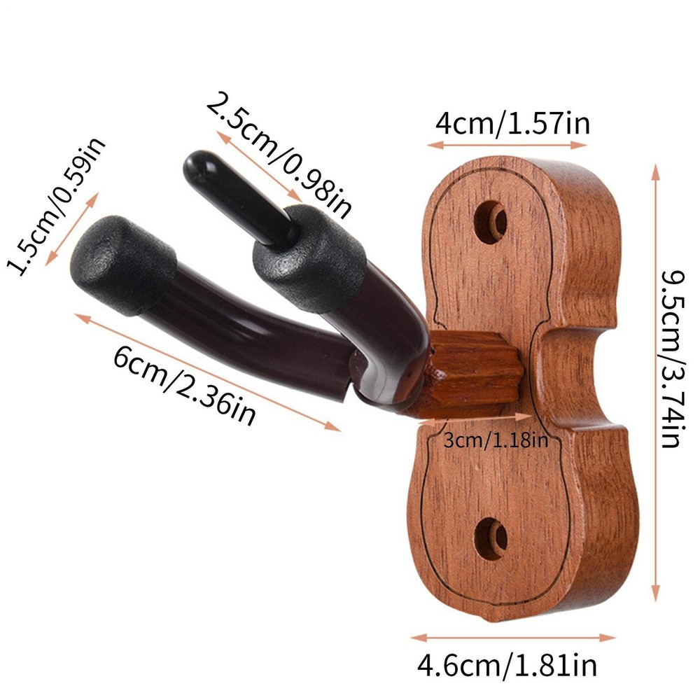 Guitar Hanger Wall Mount Holder Hook Rack Bracket Padded Instrument Display AU