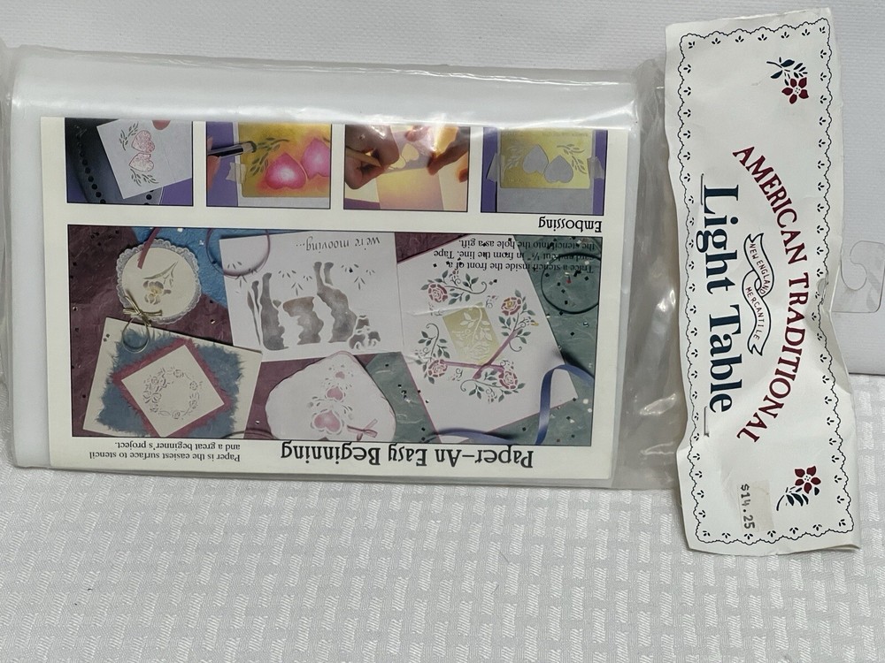 American Traditional Stencils Embossing Light Table NEW