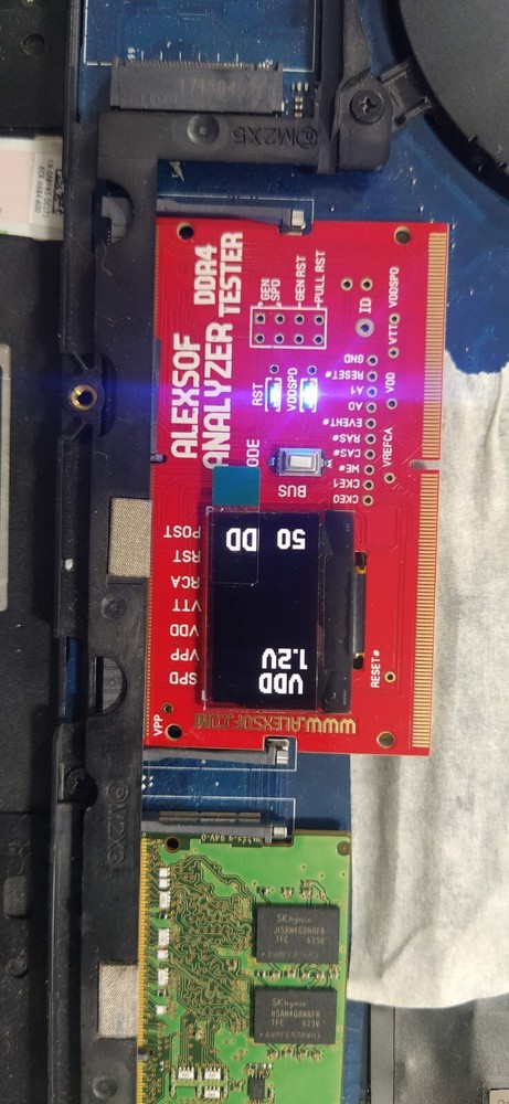 DDR4 LAPTOP RAM VOLTAGE TESTER measuring voltages,POST codes activities