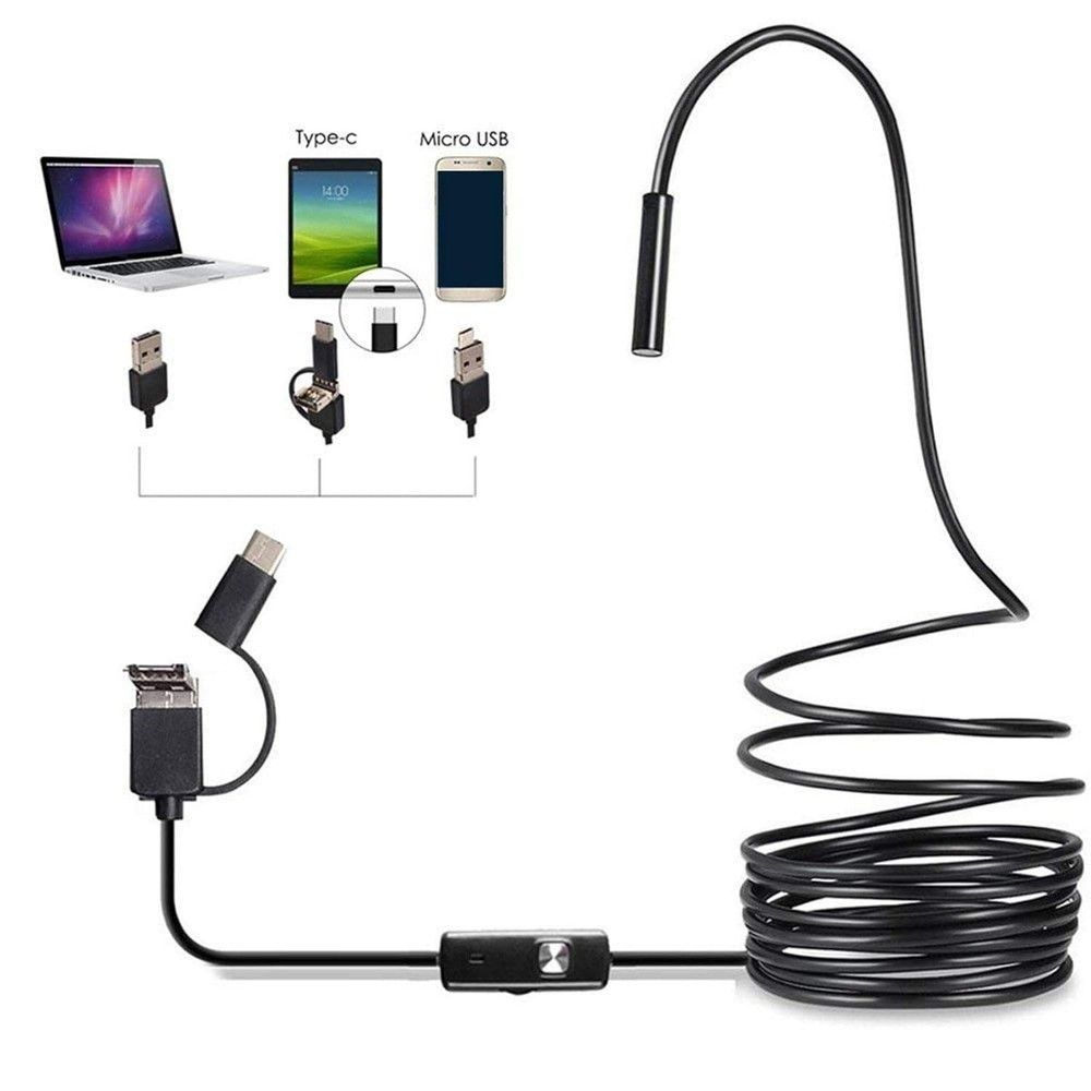 Multi-Purpose Inspection Camera with 6 LED Lights for Android & PC - Rated