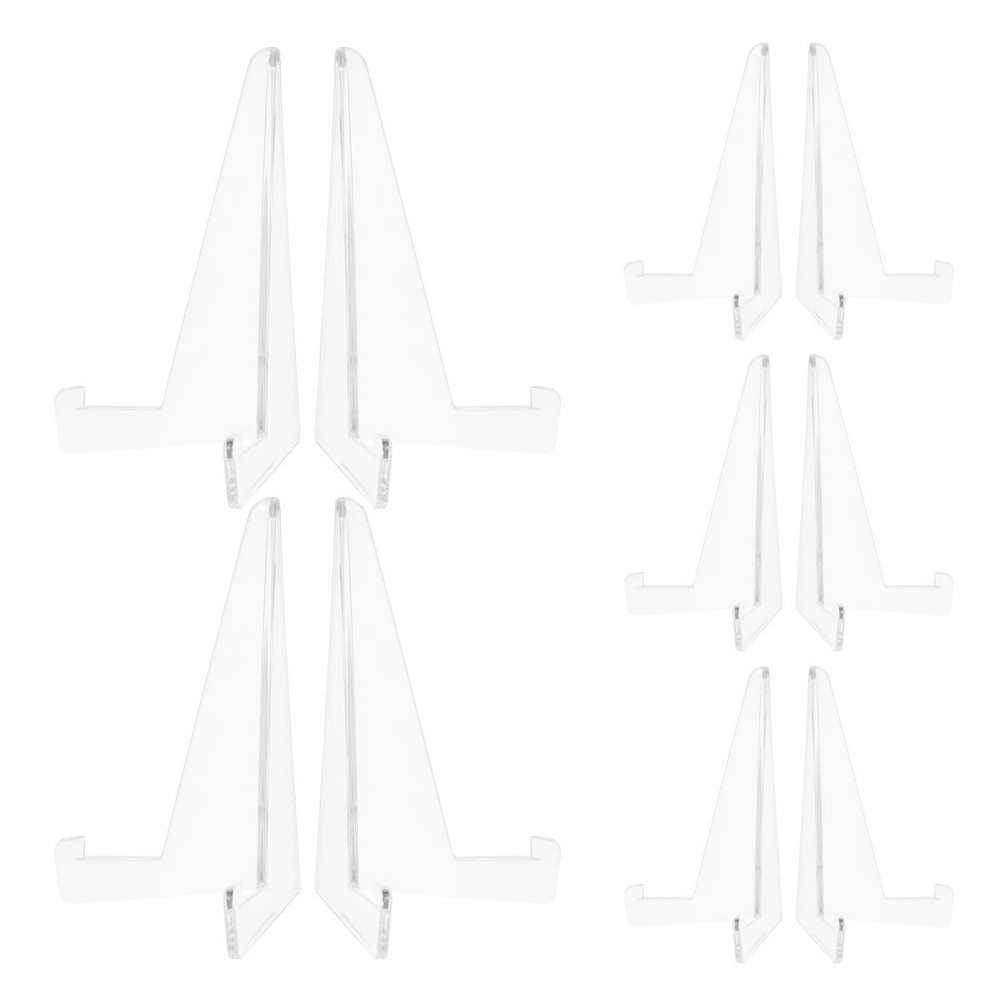 10 PCS Triangular Clear PS Display Stand Space-Saving Holder for Cards Coins US