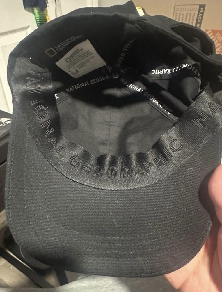 National Geographic Black Adjustable Original Baseball Cap