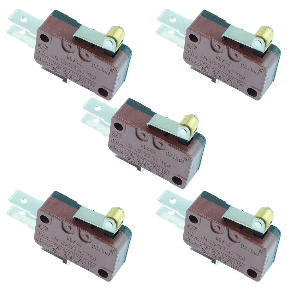 5 x 12mm Roller Lever V3 Microswitch SPDT 16A 250VAC Micro Switch