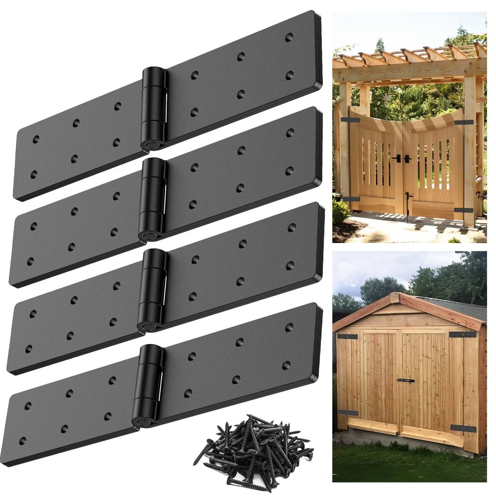 Heavy Duty Gate Hinges,270° Solid Double Layer Folding Butt Hinges with Ele