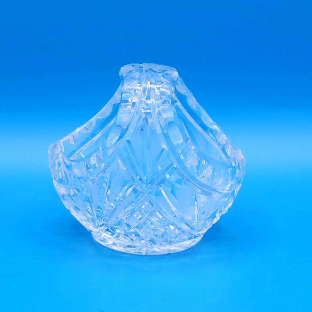 Vintage Cut Crystal Small Basket