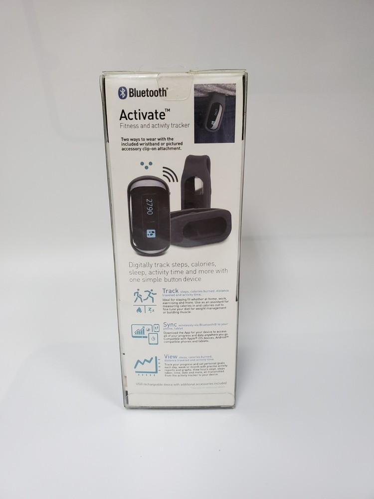 Modern Fitness Bluetooth Activity Tracker Black Open Box New Never Used!