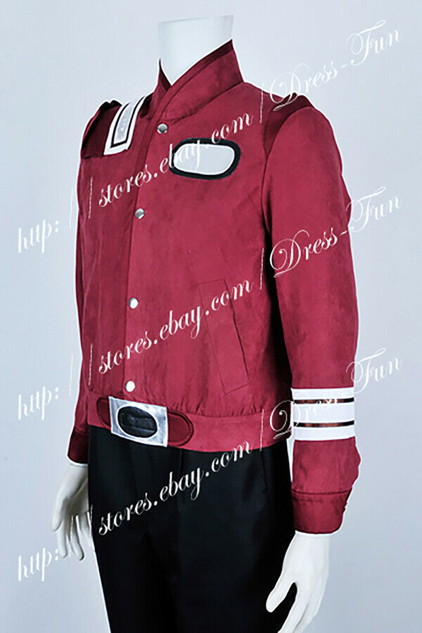 Cosplay Bomber Red Suede Jacket Costume Coat Suede Tailor Made