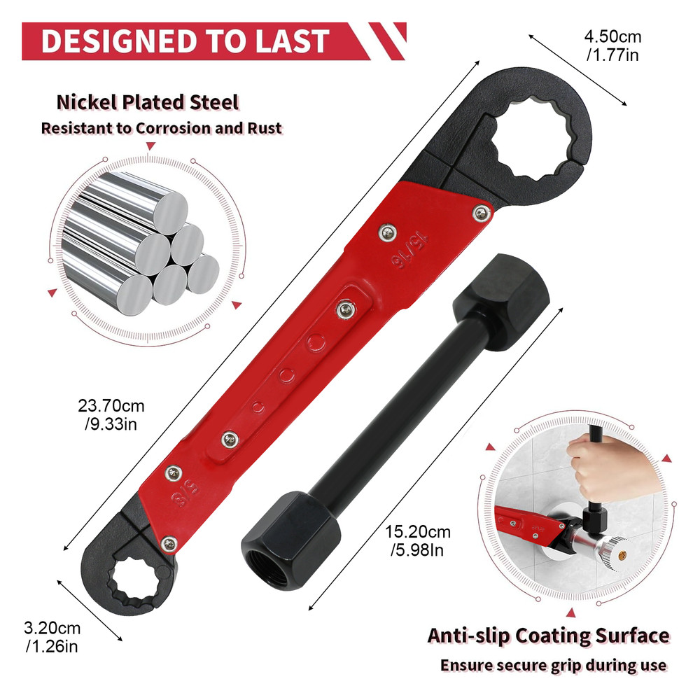 Plumbing Tool Plumbers Wrench Removal Tool Angle Stop Wrench Angle-On Wrench kit