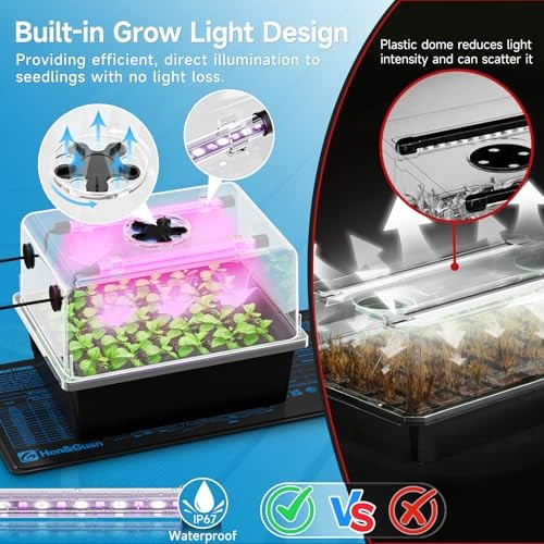 2 Pack Seed Starting Kit - 30 Cell Seed Starter Tray Germination Kit 2 Pack