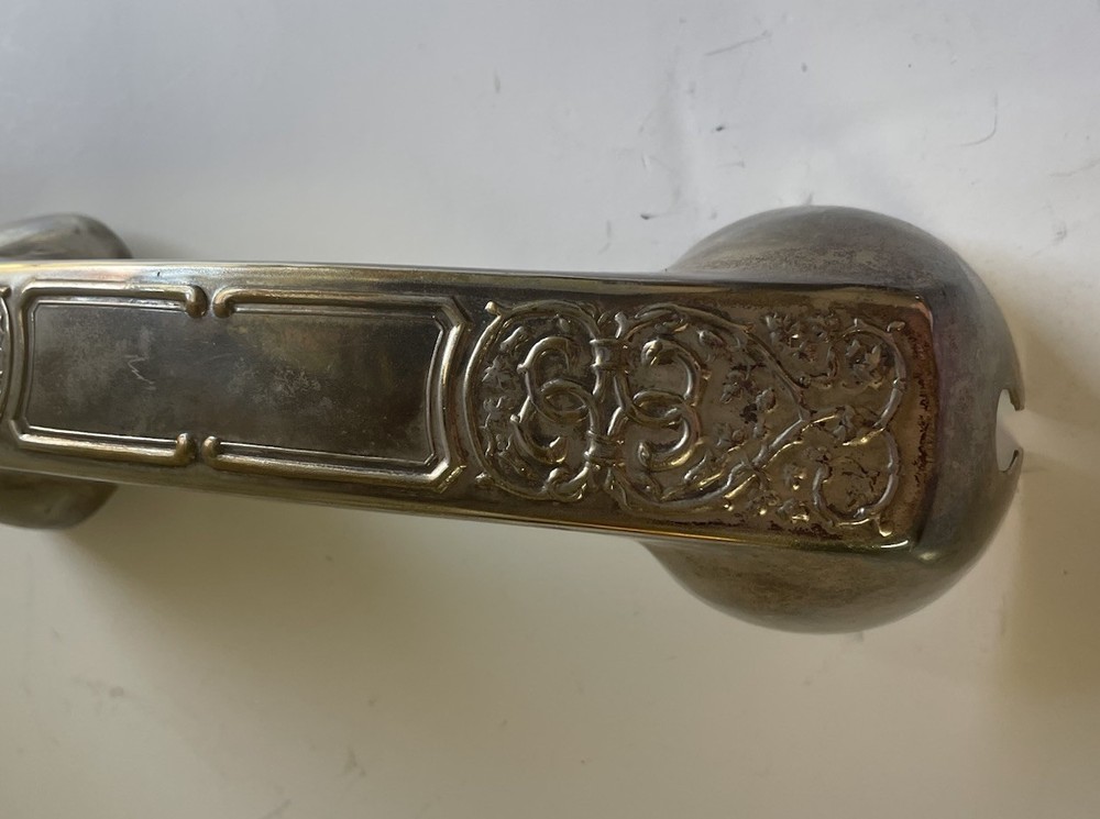 Vintage Rotary Phone Handset Receiver Leonard Silver Plate Victorian Pattern