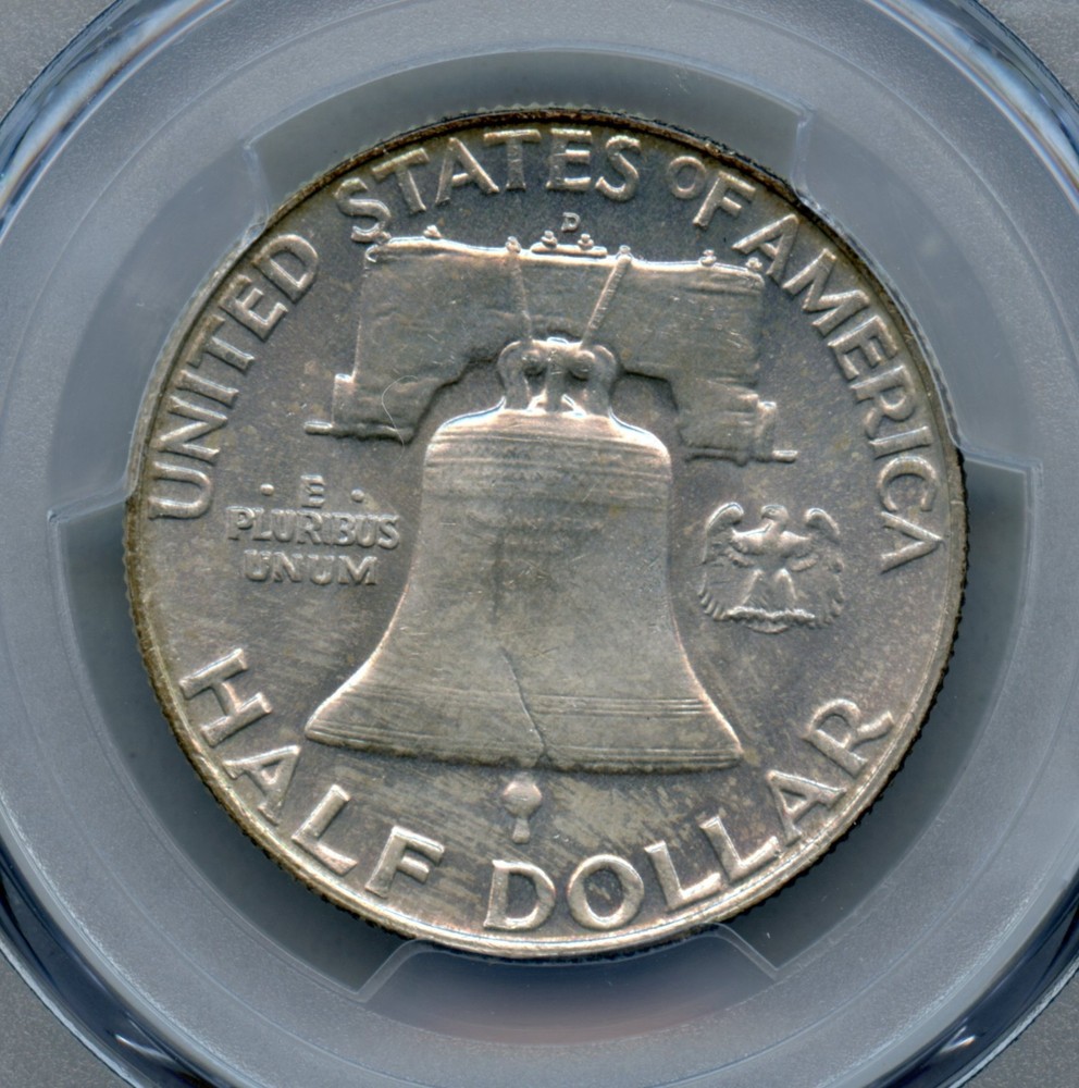 1958 D Franklin Silver Half Dollar PCGS MS 65 FBL
