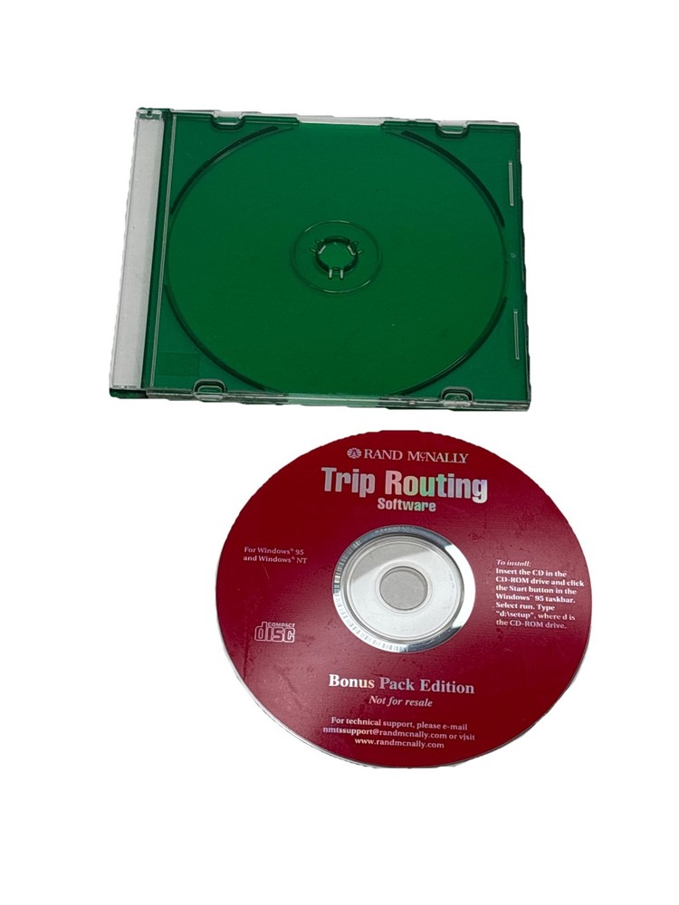 Rand McNally Route Planner Trip Routing Software CD Rom 2001 Windows 95/98/2000