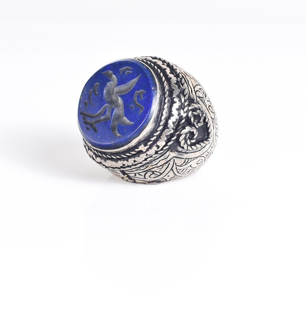 lapis afghan tribal ring