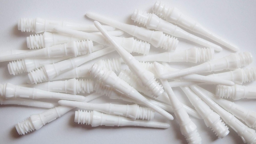 Dart Points Soft Tip, 2Ba Thread Lippoint, 3 Lengths, 30 60 Pcs, White