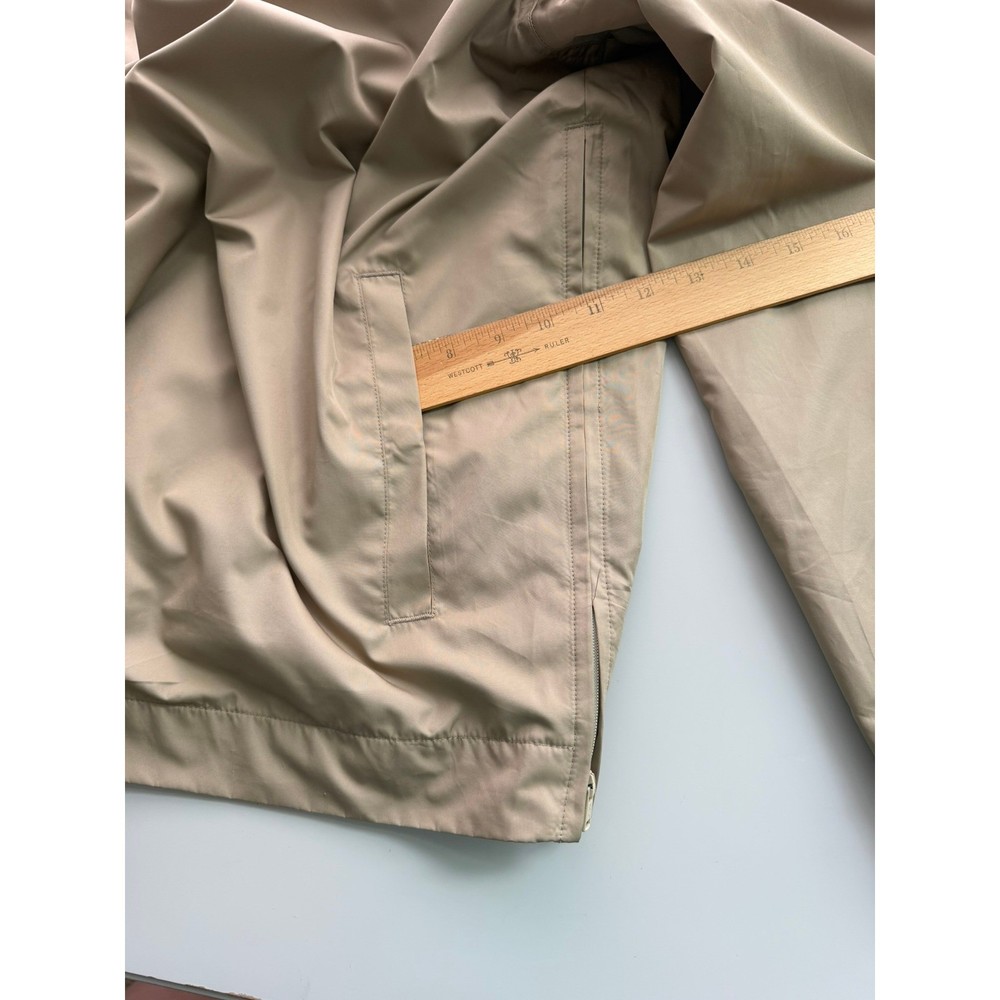 Polo Golf Ralph Lauren Mens Medium windbreaker Pullover Tan Beige Mesh Lined M