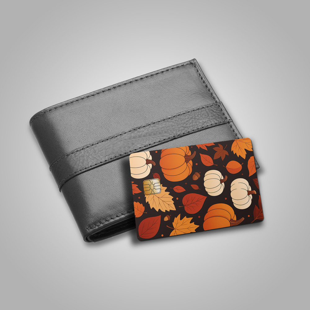 Autumn Pumpkin Print Card Skin