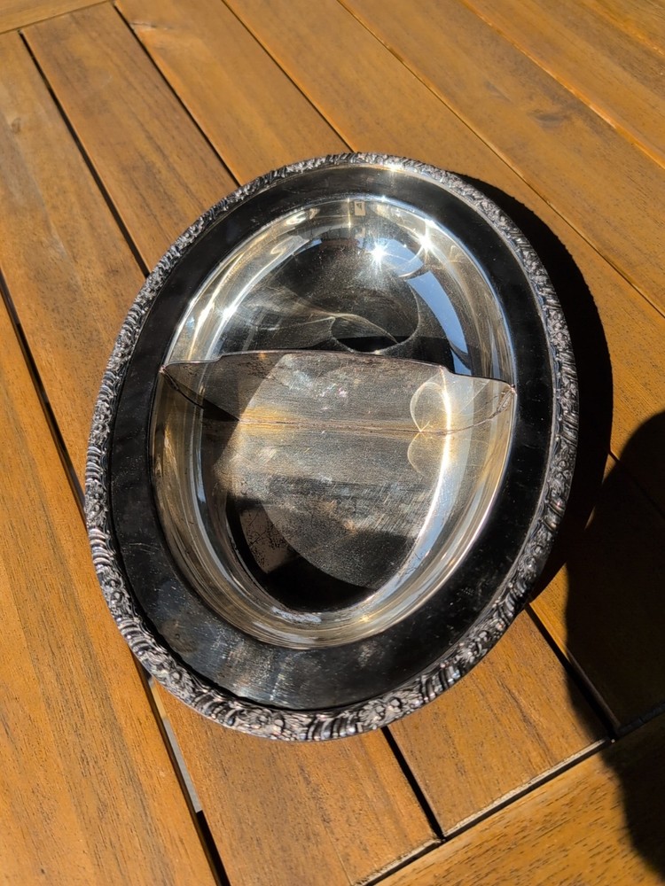 Henley Oneida Silver Oval Divided Bowl