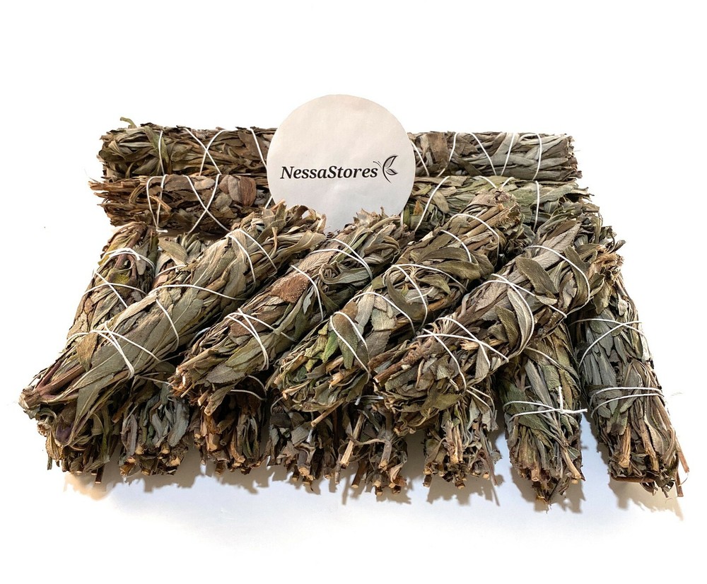 NessaStores- Black Sage Smudge Incense 4"-5" Bundle (8 pcs) #JC-147