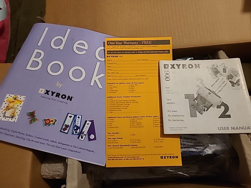 Xyron Model 900 Sticker Laminate Magnet Label Maker Machine