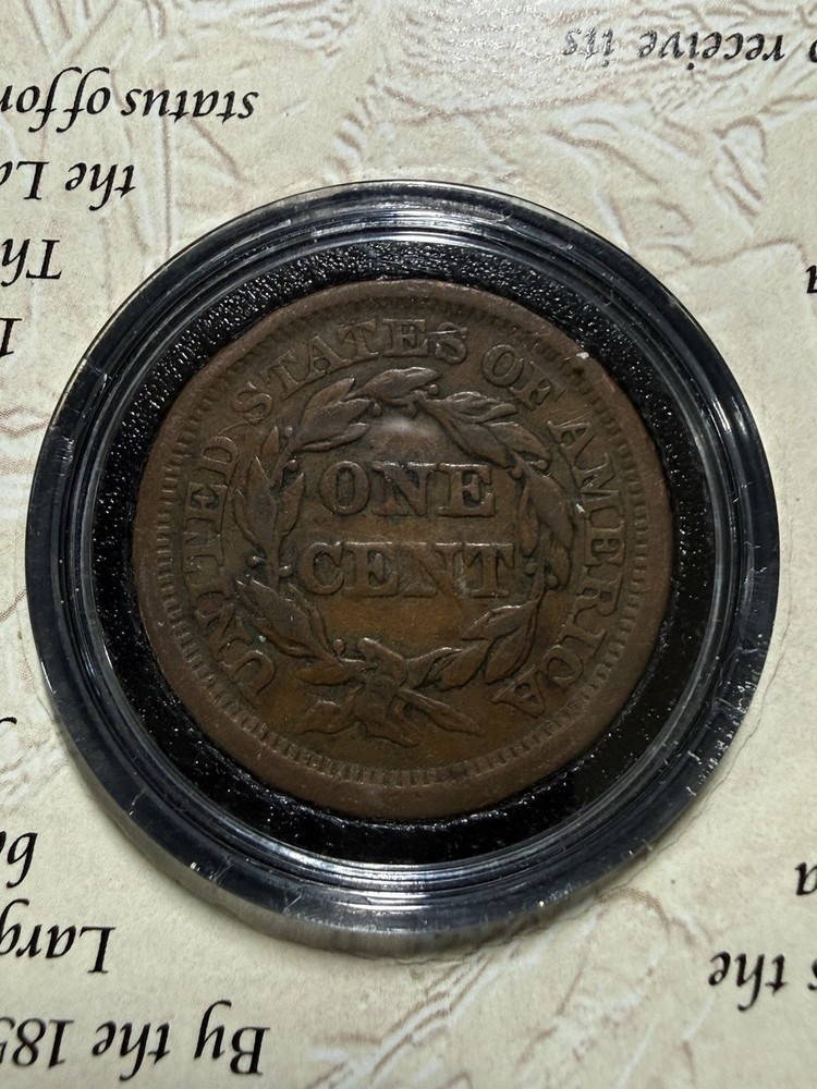 1853 Large Cent Braided Hair