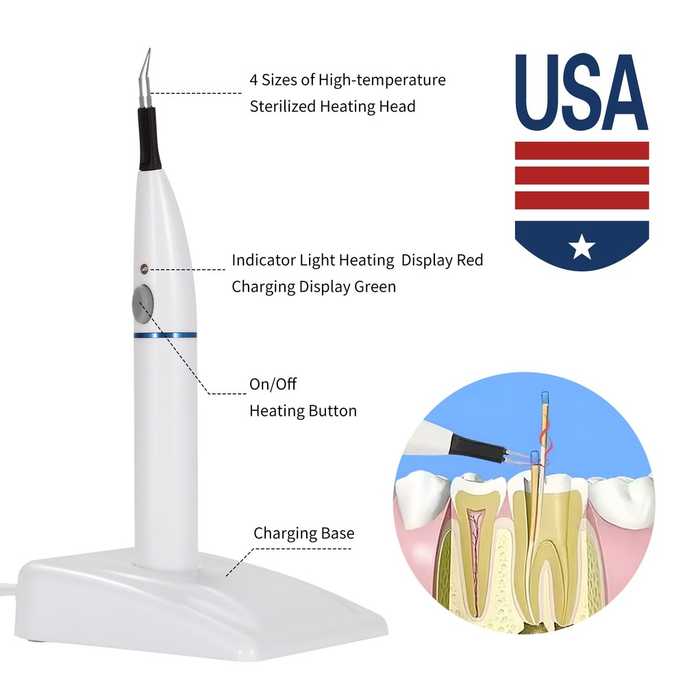 Wireless Endo Gutta Percha Gum Cutter Obturation System Heated Tip Dental