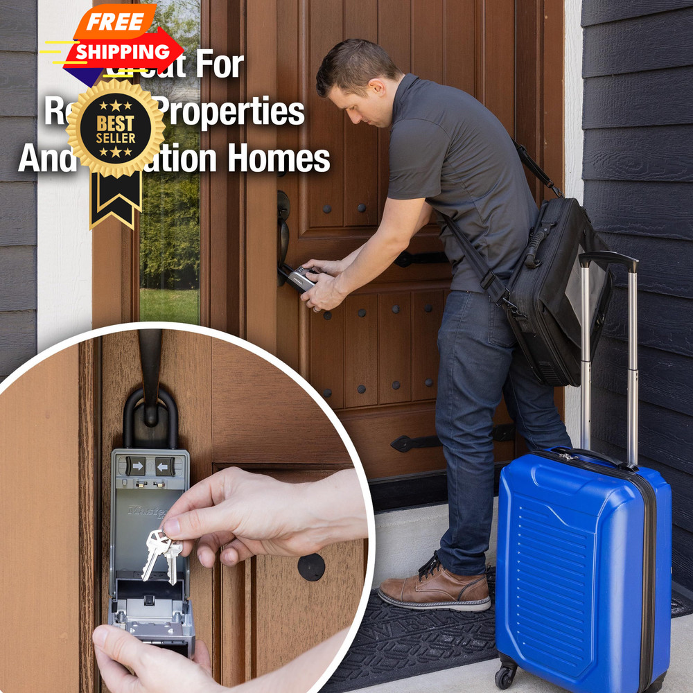 Master Lock High Capacity Key Lockbox, Combination Dial, 1 Pack, Black