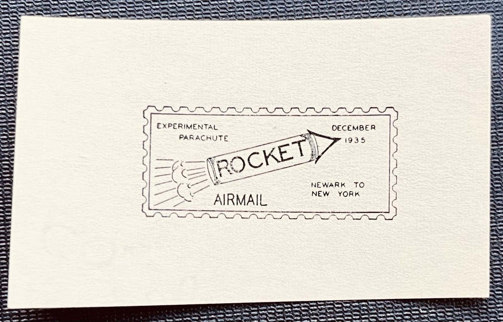 USA - 1935 Experimental Rocket Airmail Label - Newark To NY