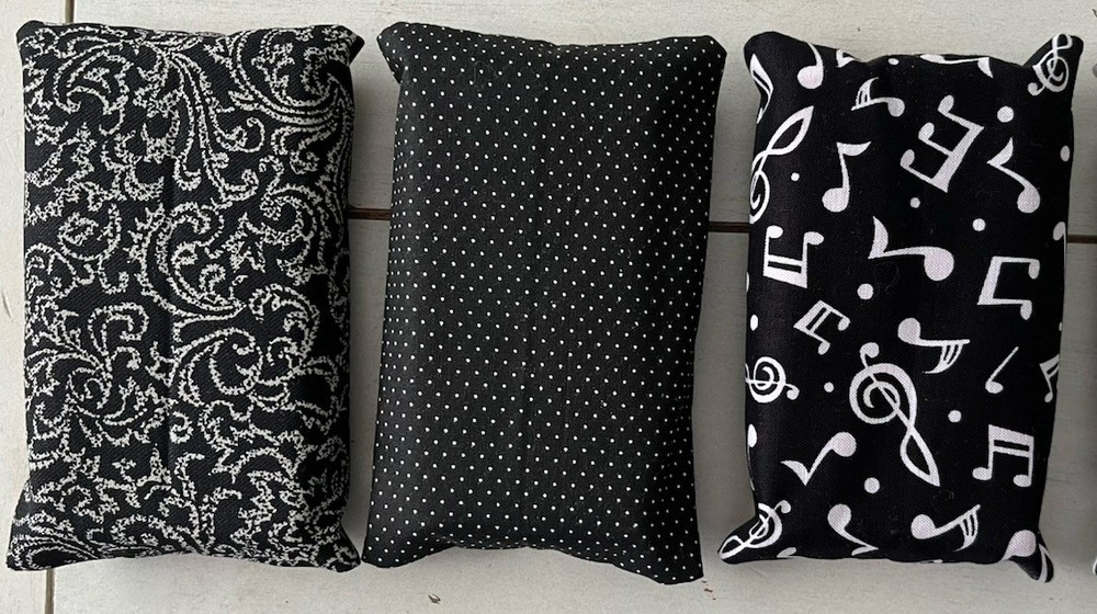 5 Black & White Tissue Holders. Handmade. Tissues Included
