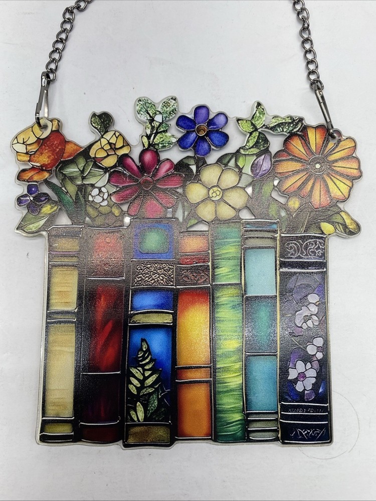 Flower Book Acrylic Window Hanging Decorative Suncatcher