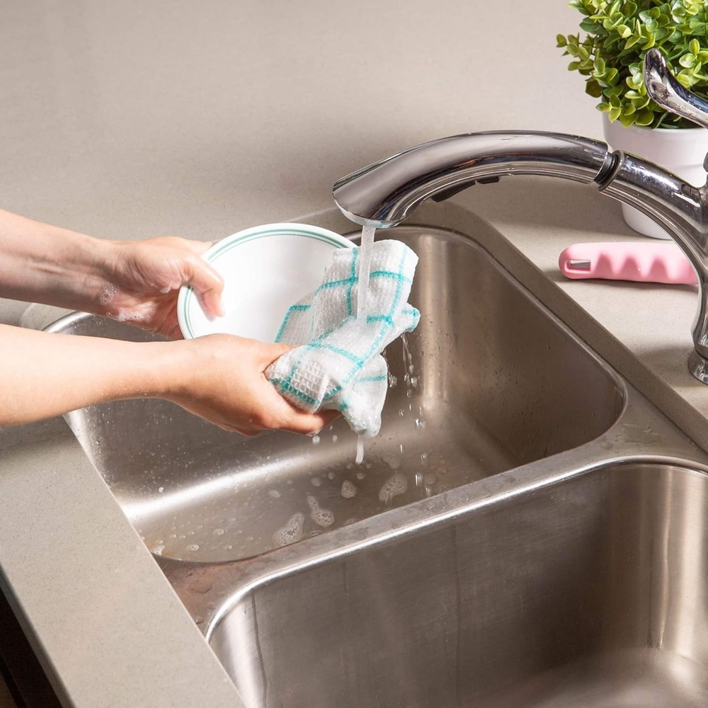 Scrubber Dishcloths, Cotton/Polyester, 6 Pack