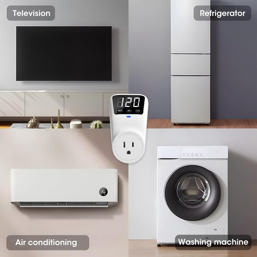 Smart Surge Protector Voltage Stabilizer Fireproof UL94V-1 Wall Mount Surge P...