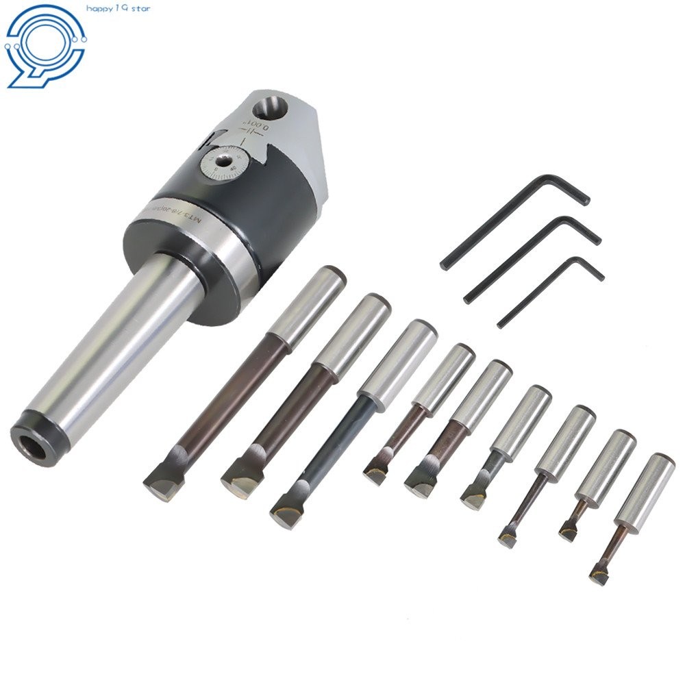 BORING TOOL SET 2" HEAD, 3MT SHANK & 1/2" BORING BAR SET