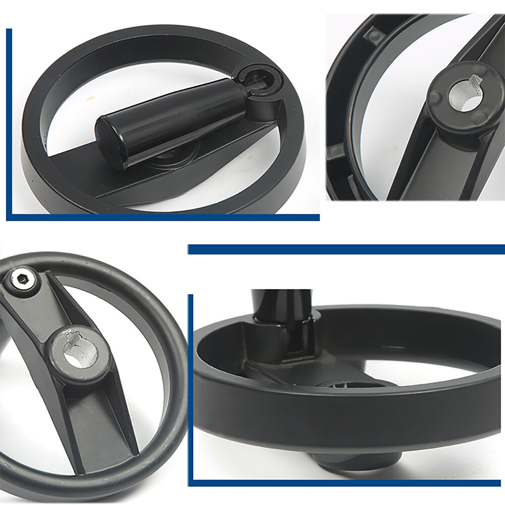 Foldable Handle Lathe Milling 100mm - 200mm Lathes Machine Black Handle Wheel