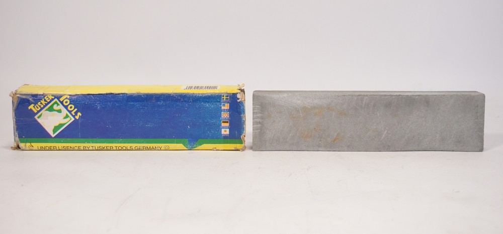 Vintage Original Tusker Tools 6366 Sharpening Stone With Original Packaging