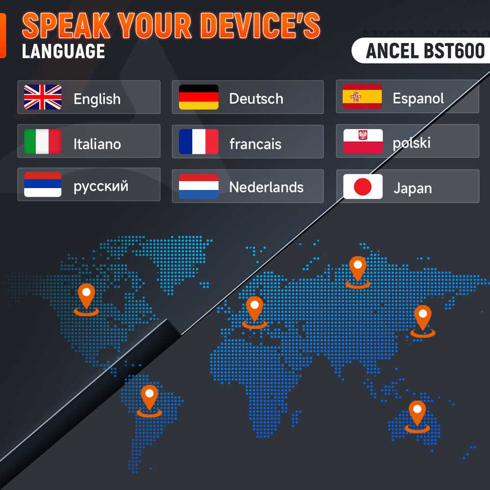 ANCEL BST600 Digital Car Battery Load Tester Charging Cranking System Analyzer