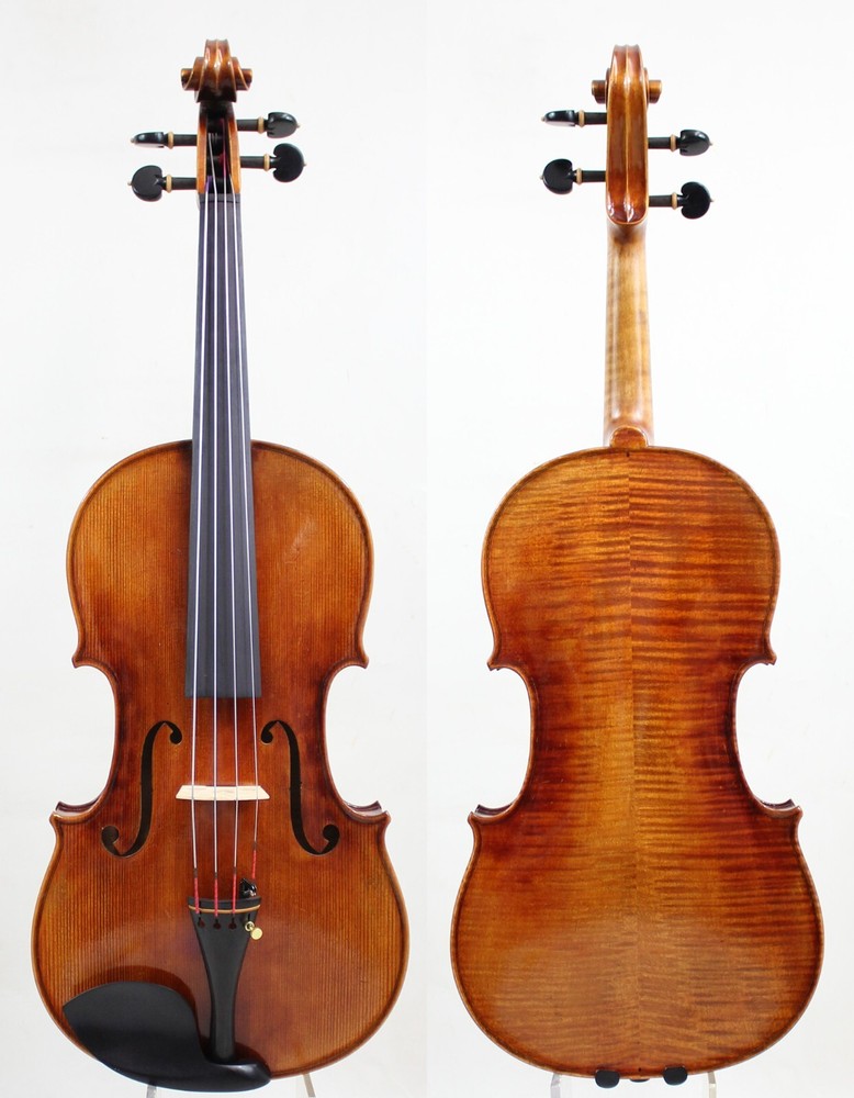 Master Performance!A Strad Viola Copy,16",Aubert bridge! #8260
