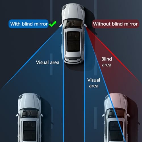Blind Spot Mirrors, Side Rear View Mirror Rain Visor Guard, Reversing 2-in-1