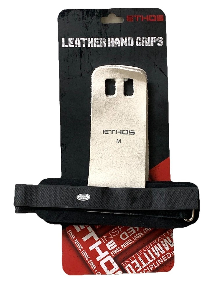 ETHOS ETHA516 Leather Hand Grips Gymnastics Weightlifting Training Size Medium