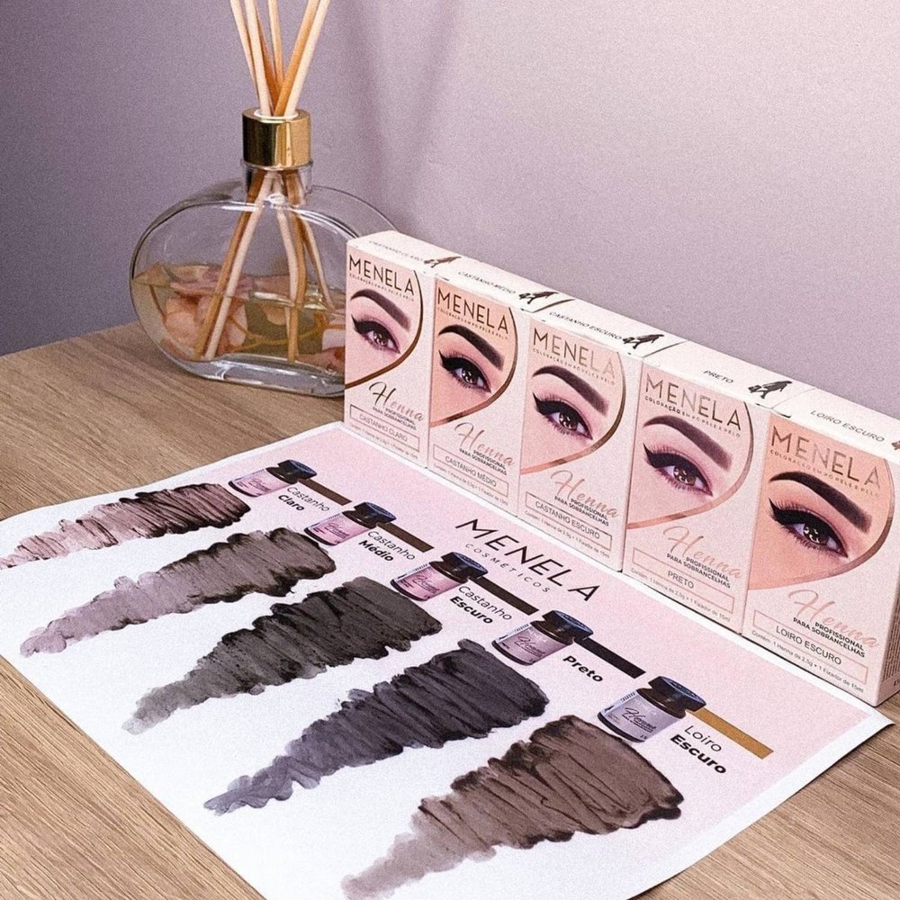 Menela Professional Henna Eyebrow Kit - Light Brown