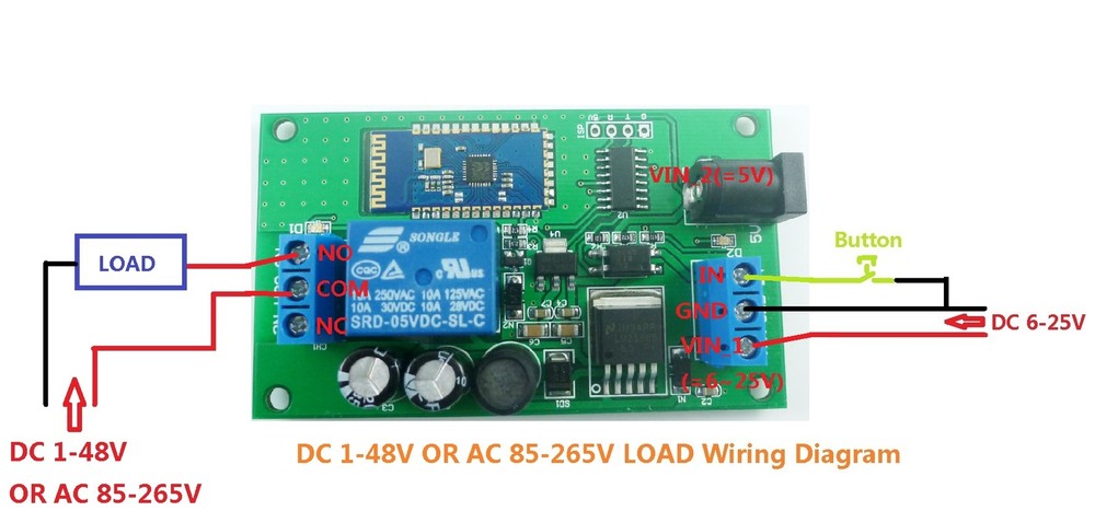 CE034_M DC 5 -24V Bluetooth Relay Module Android APP Mobile Phone Remote control