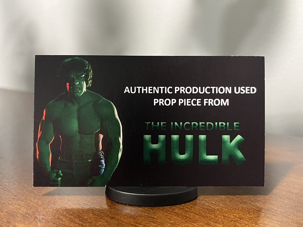 Incredible Hulk Original Costume Paint Prop Marvel