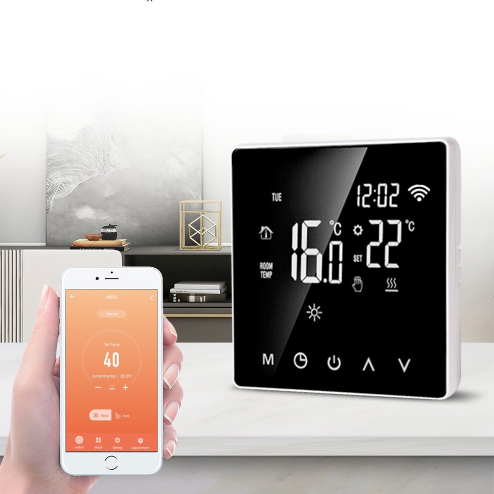 App Control Digital Smart Thermostat Programmable wifi Wireless Home Room Sensor