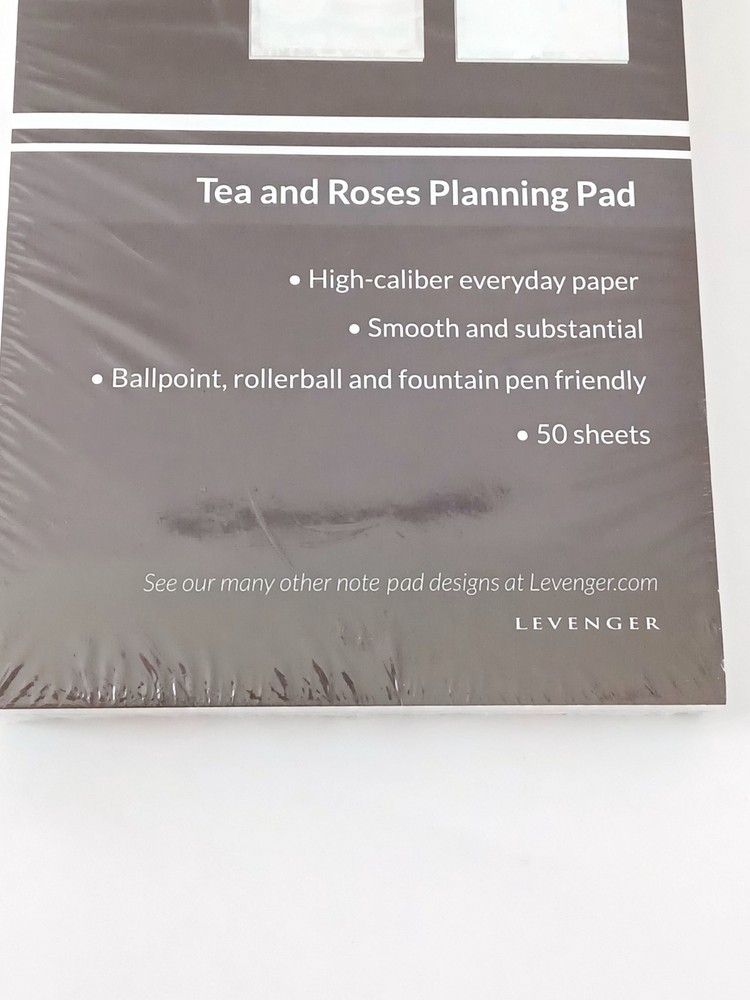 Levenger Freeleaf Notepad Tea & Roses Planning Pad 2 Pack 50 Sheets Each