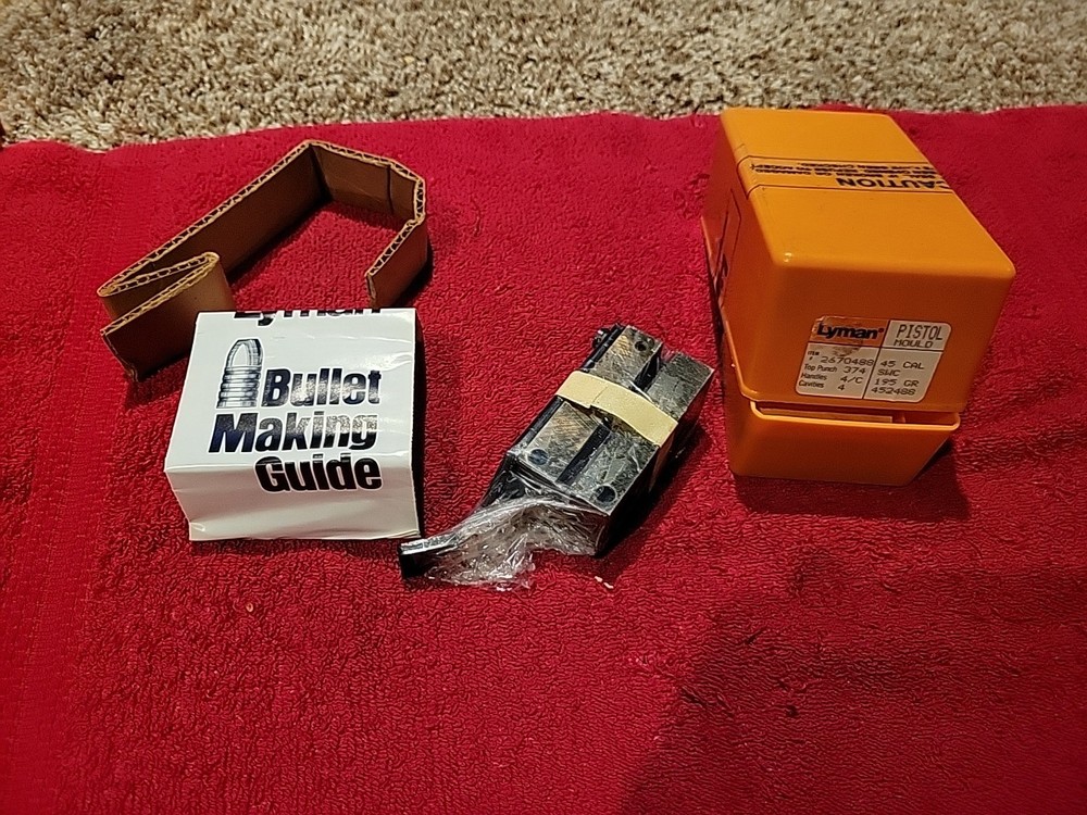 NOS Lyman 4 Cavity Bullet Mold Block 452488 .45 Caliber Reloading Ammo