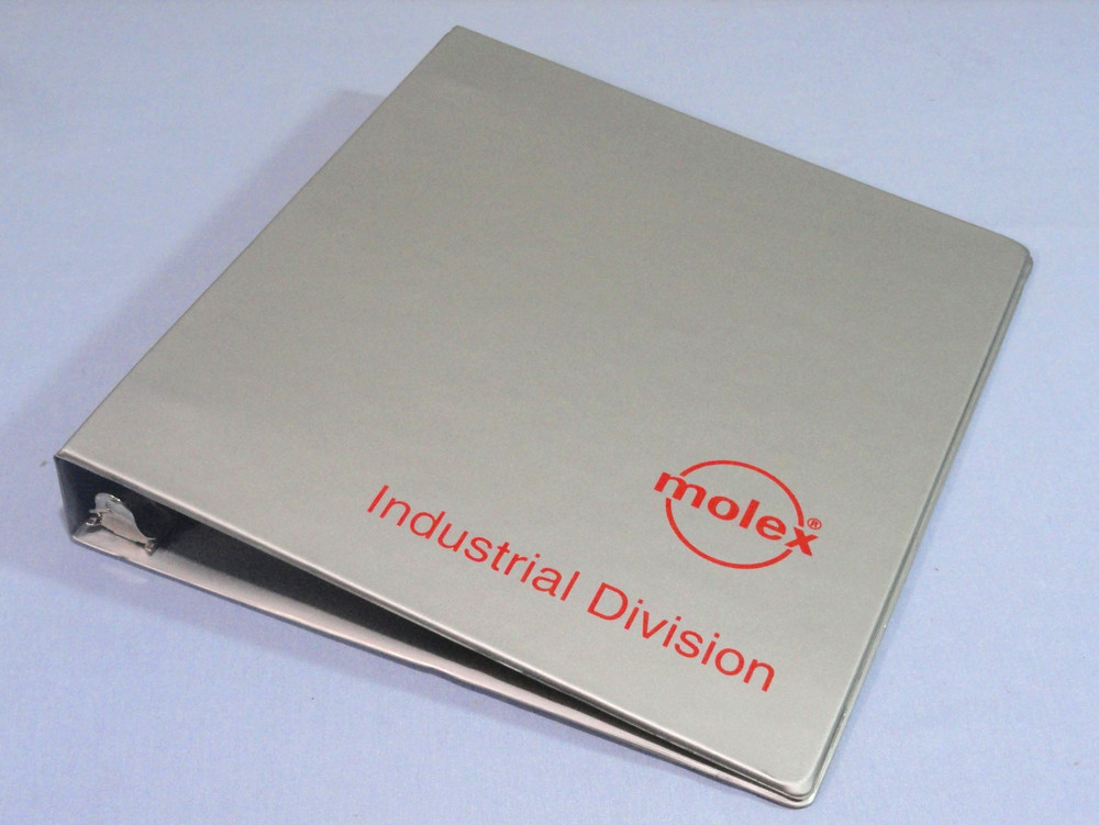 Vintage Molex Electronics Industrial Division 3 Ring Binder Notebook