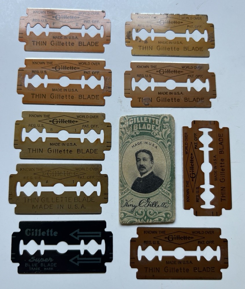 10 Vintage Gillette Double Edge Razor Blades