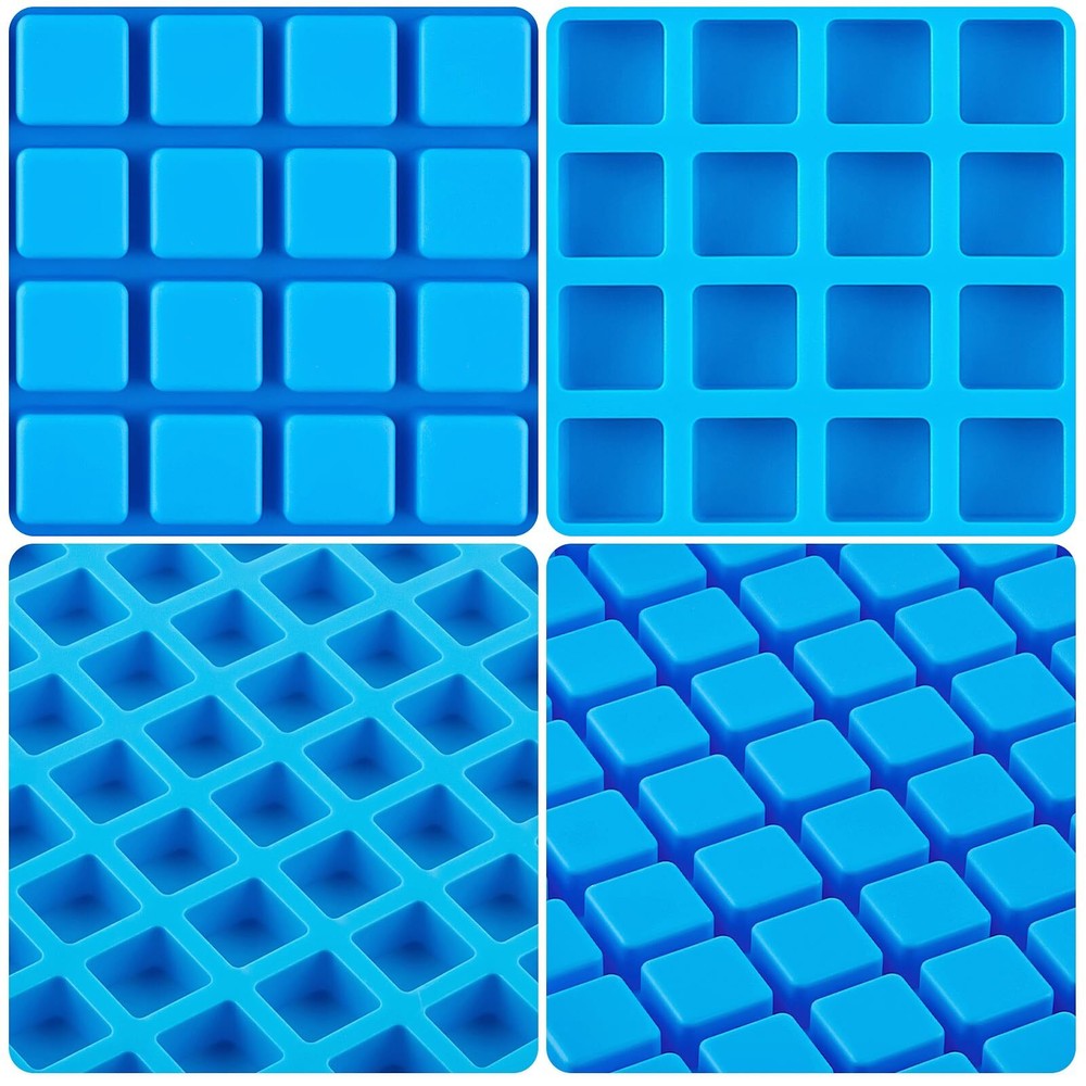 2 Pack Square Silicone Candy Molds for Gummy Chocolate Ice