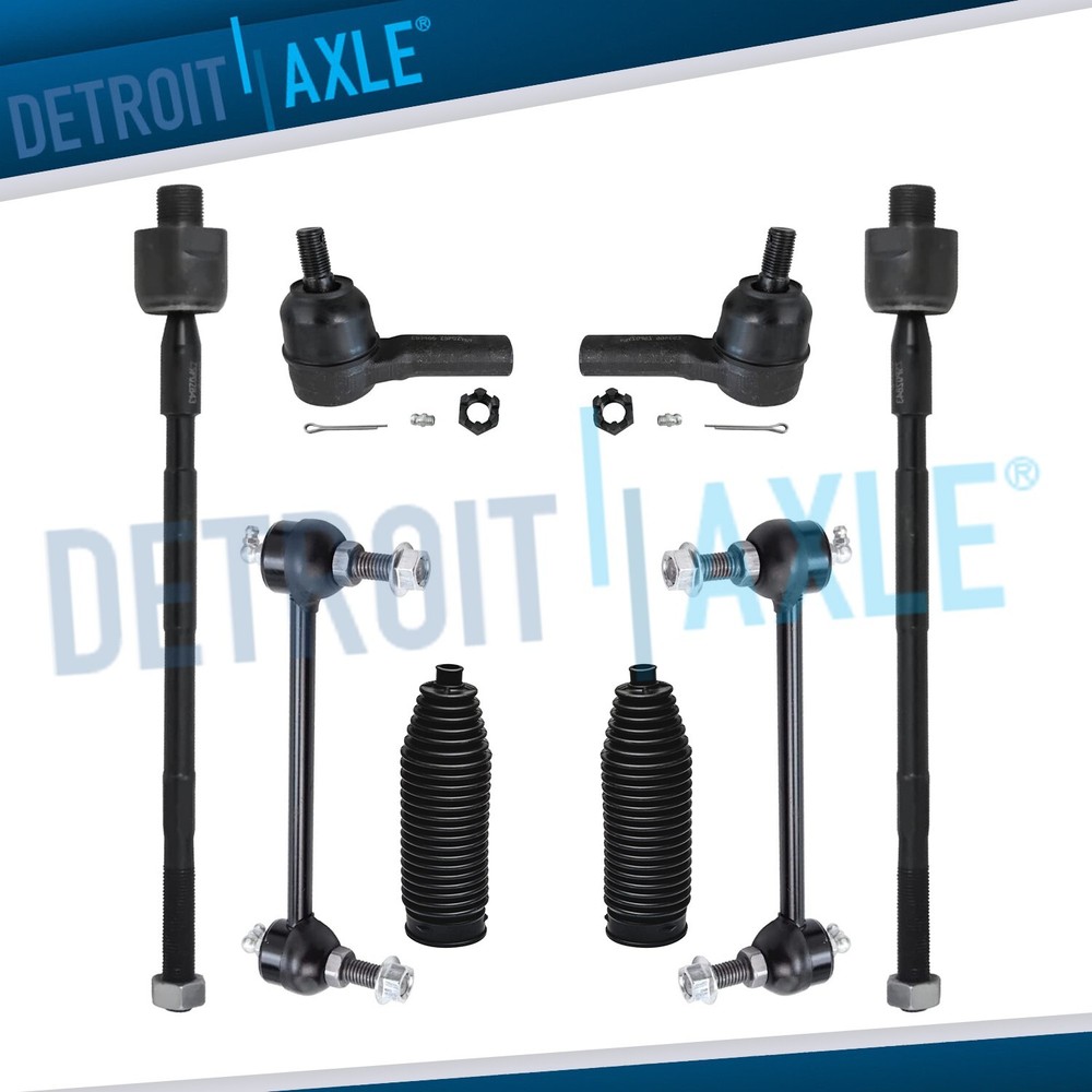 Front Inner Outer Tie Rods Boots Sway Bars Kit for 1996 - 2004 Pathfinder QX4