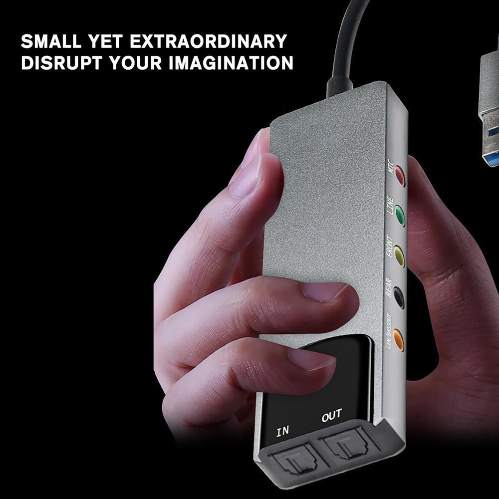 USB Sound Card 5.1 Channel External Audio-Card For PC/Computer Optical